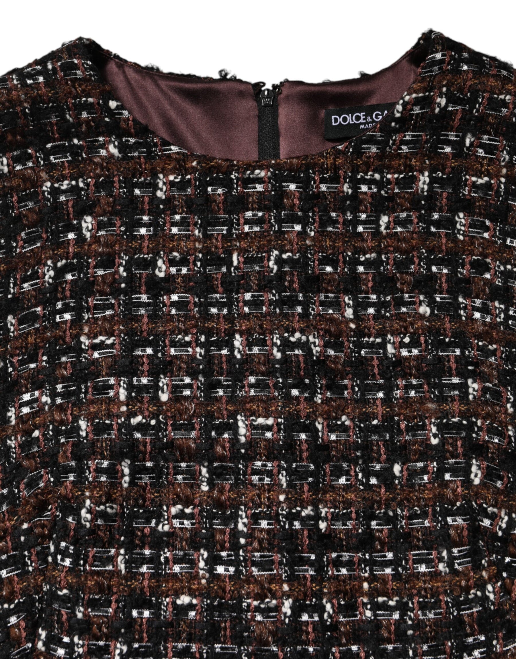 Dolce & Gabbana Multicolor Sleeveless Mini Tweed A-line Dress | Regal Royce