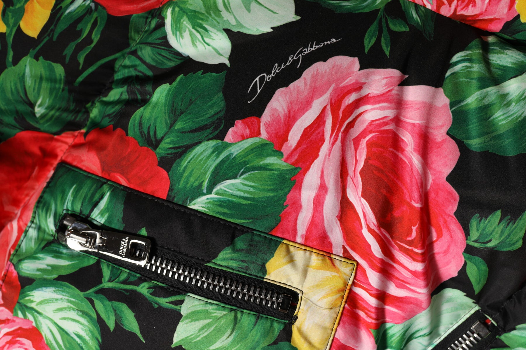 Dolce & Gabbana Multicolor Floral Puffer Hooded Jacket | Regal Royce