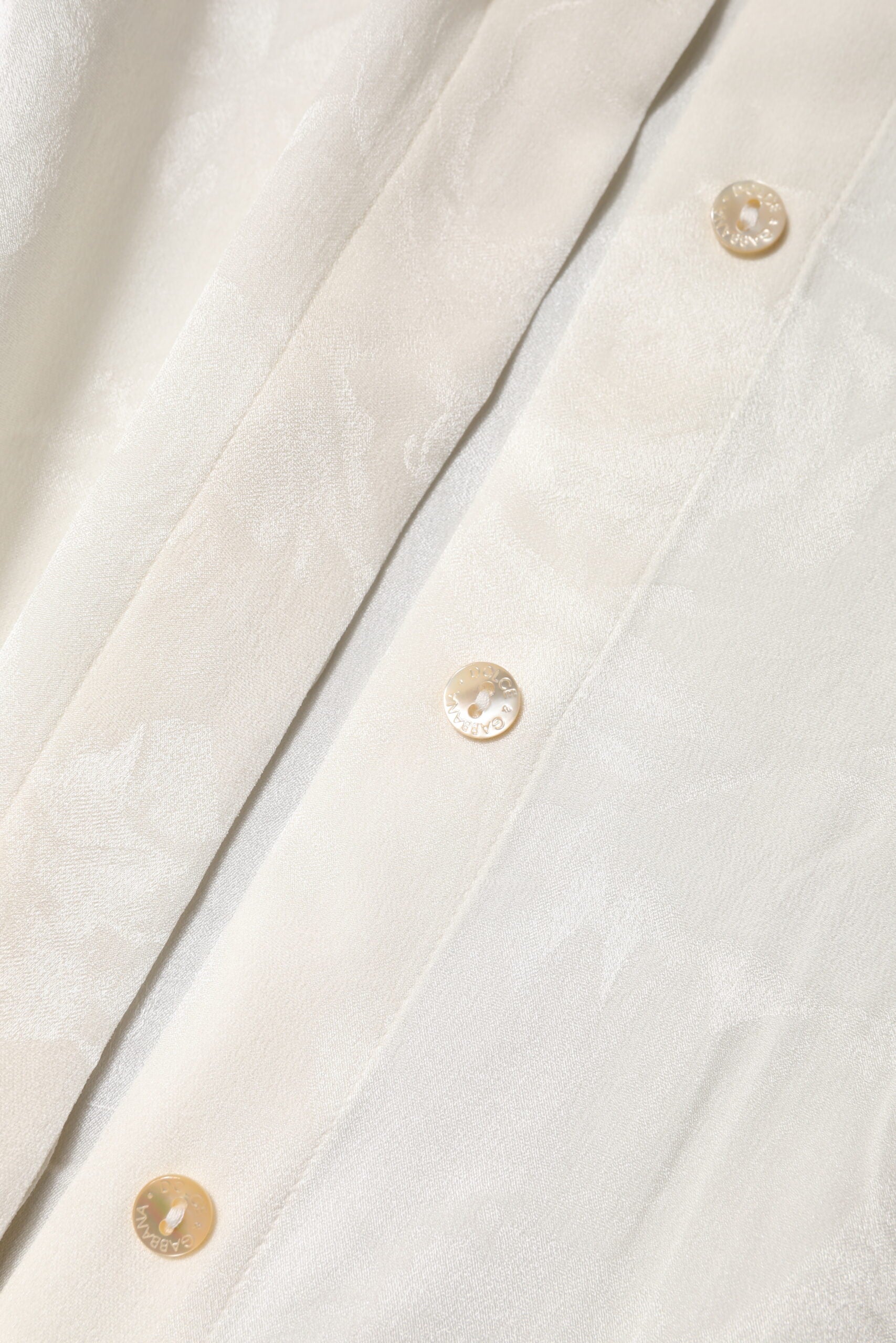 Dolce & Gabbana White Button Down Long Sleeves Blouse Top | Regal Royce