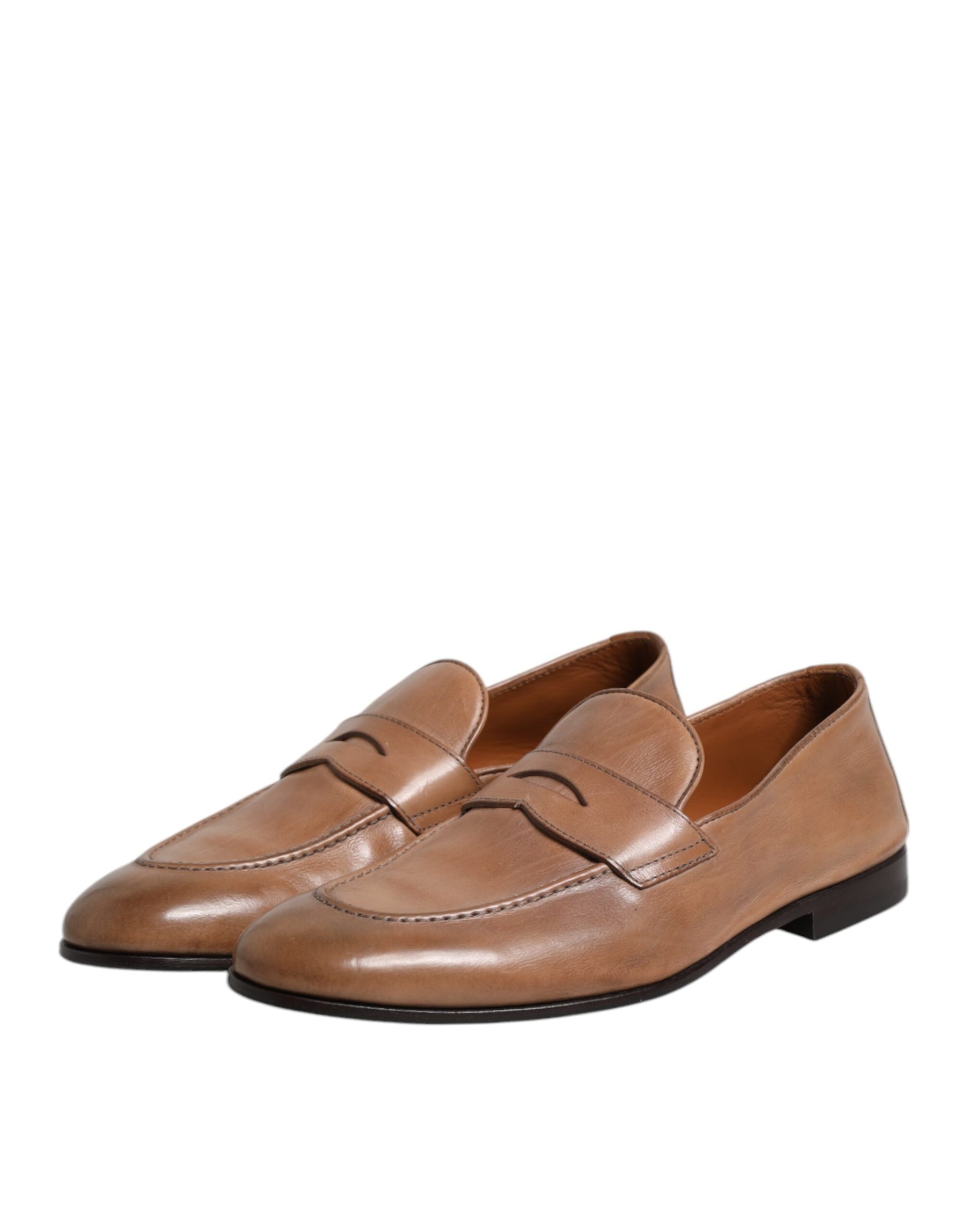 Brunello Cucinelli Brown Leather Loafer Dress Formal Shoes | Regal Royce