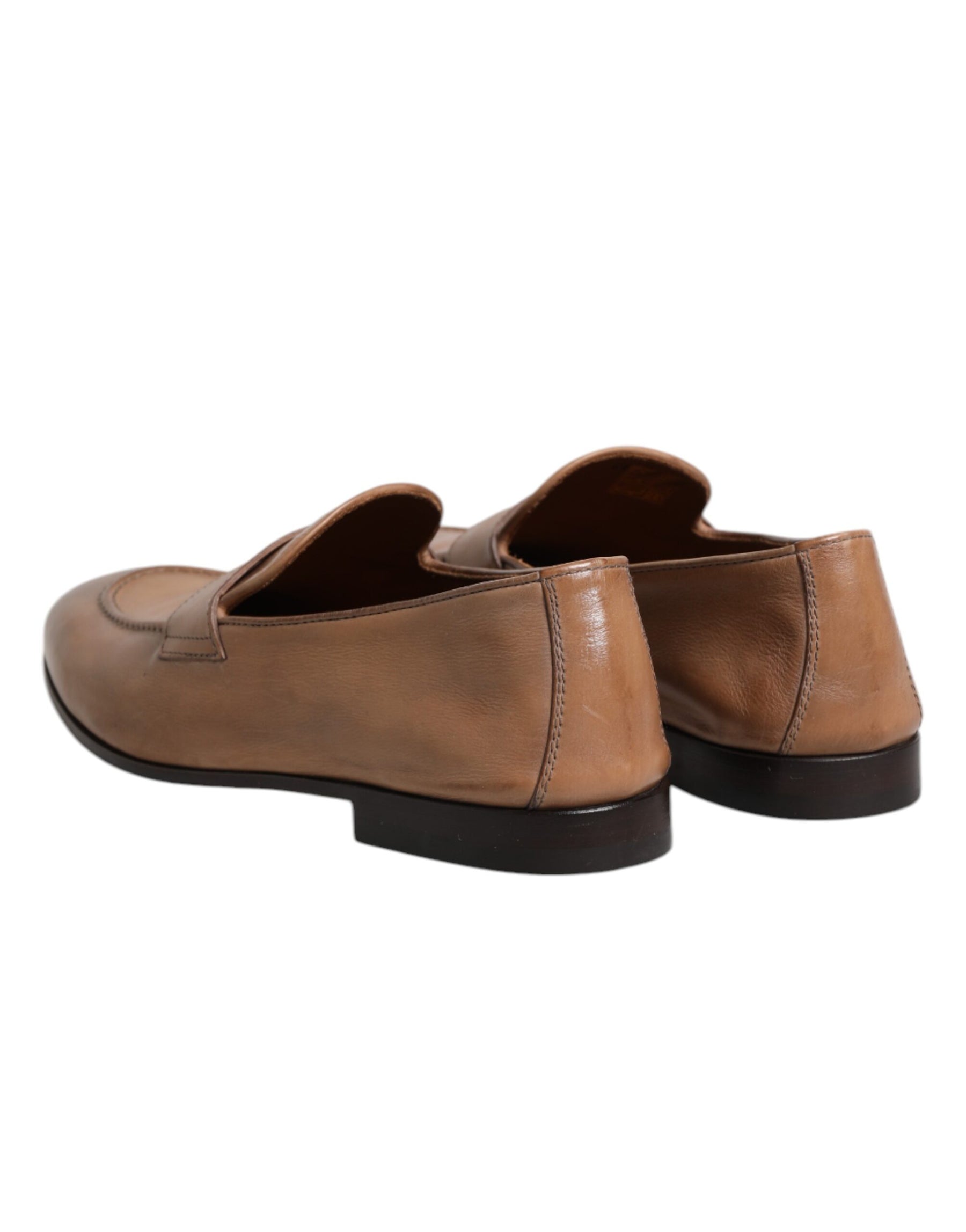 Brunello Cucinelli Brown Leather Loafer Dress Formal Shoes | Regal Royce