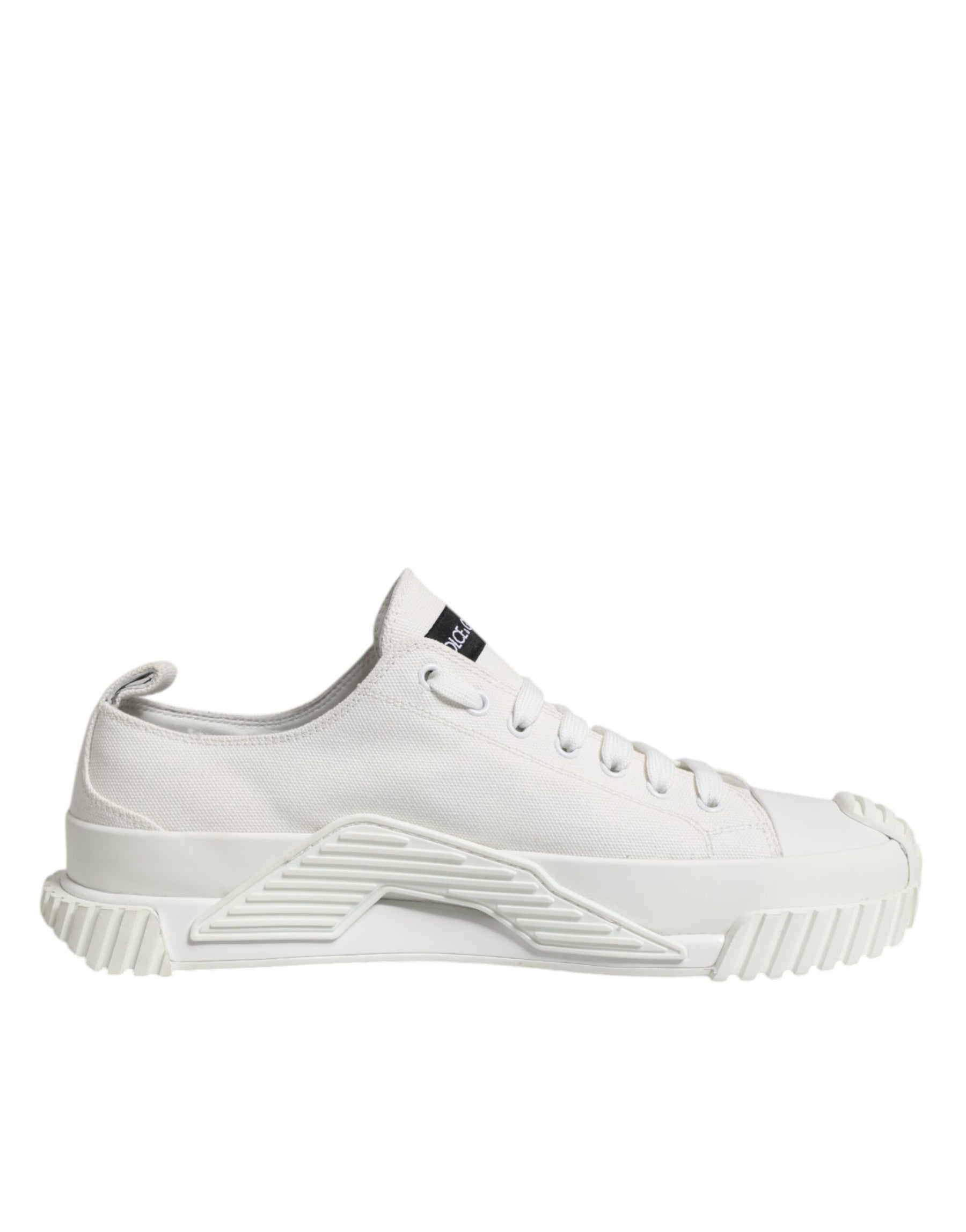Dolce & Gabbana White Cotton NS1 Low Top Sneakers Shoes | Regal Royce