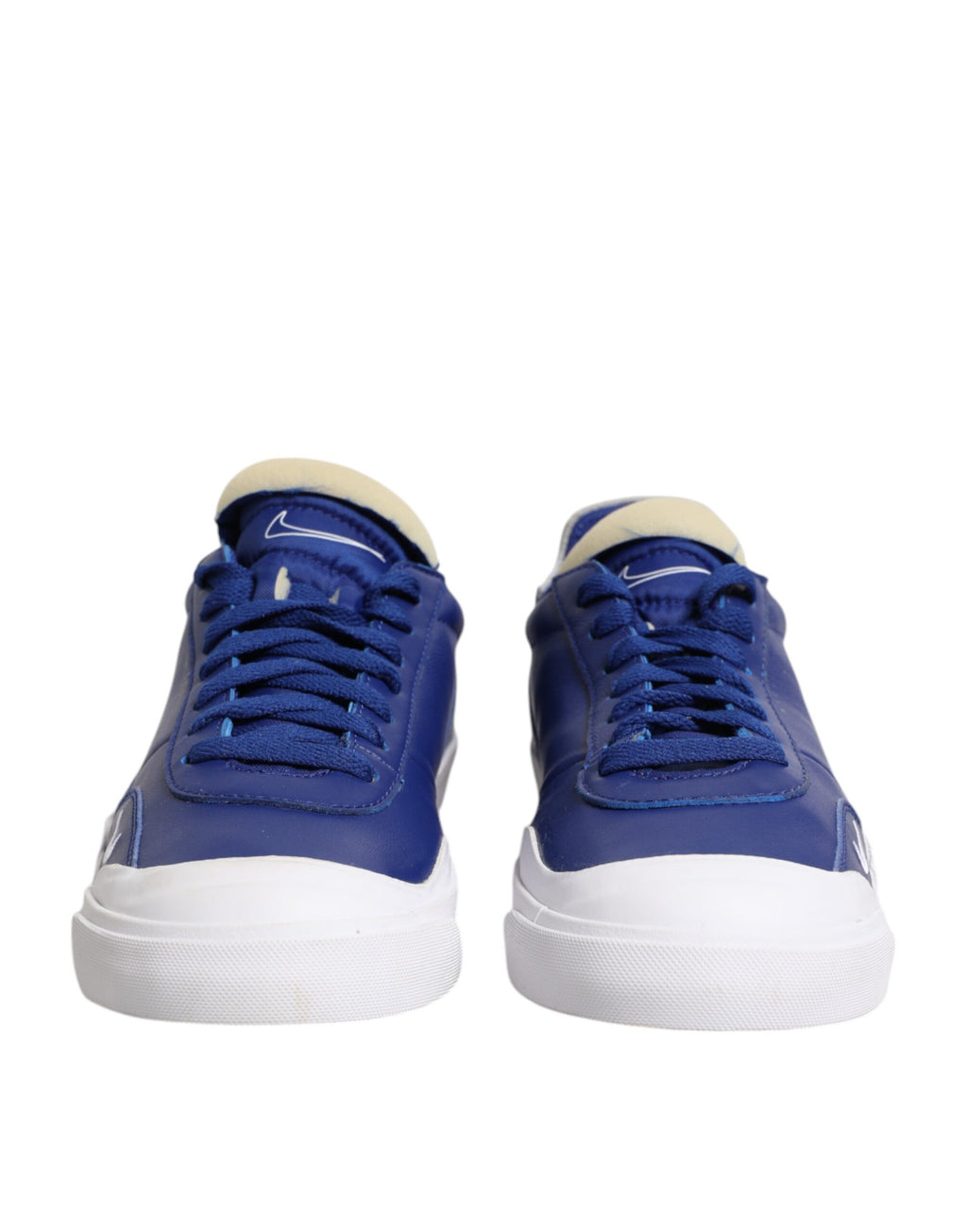 Nike White Blue Lace Up Low Top Drop-Type PRM Sneakers Shoes