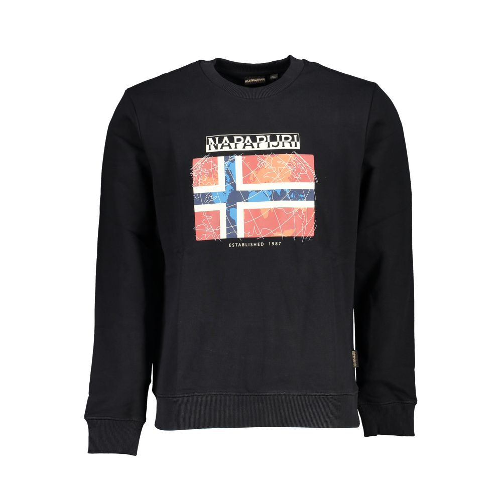 Napapijri Black Cotton Men's Sweatshirt | Regal Royce