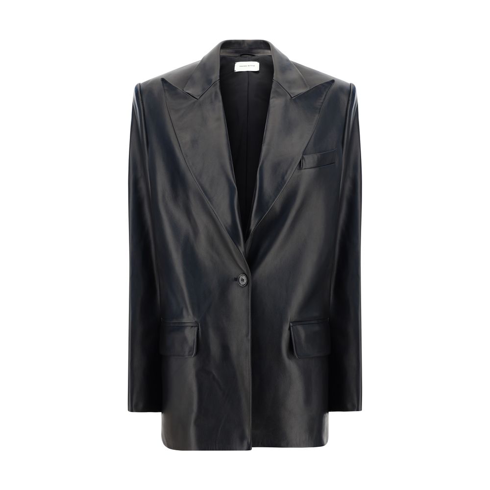 Magda Butrym Black Leather Jacket