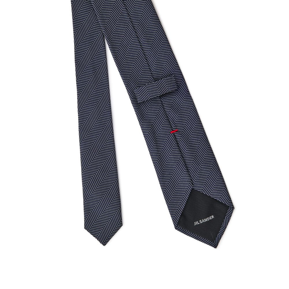 Jil Sander Blue Silk Tie | Regal Royce