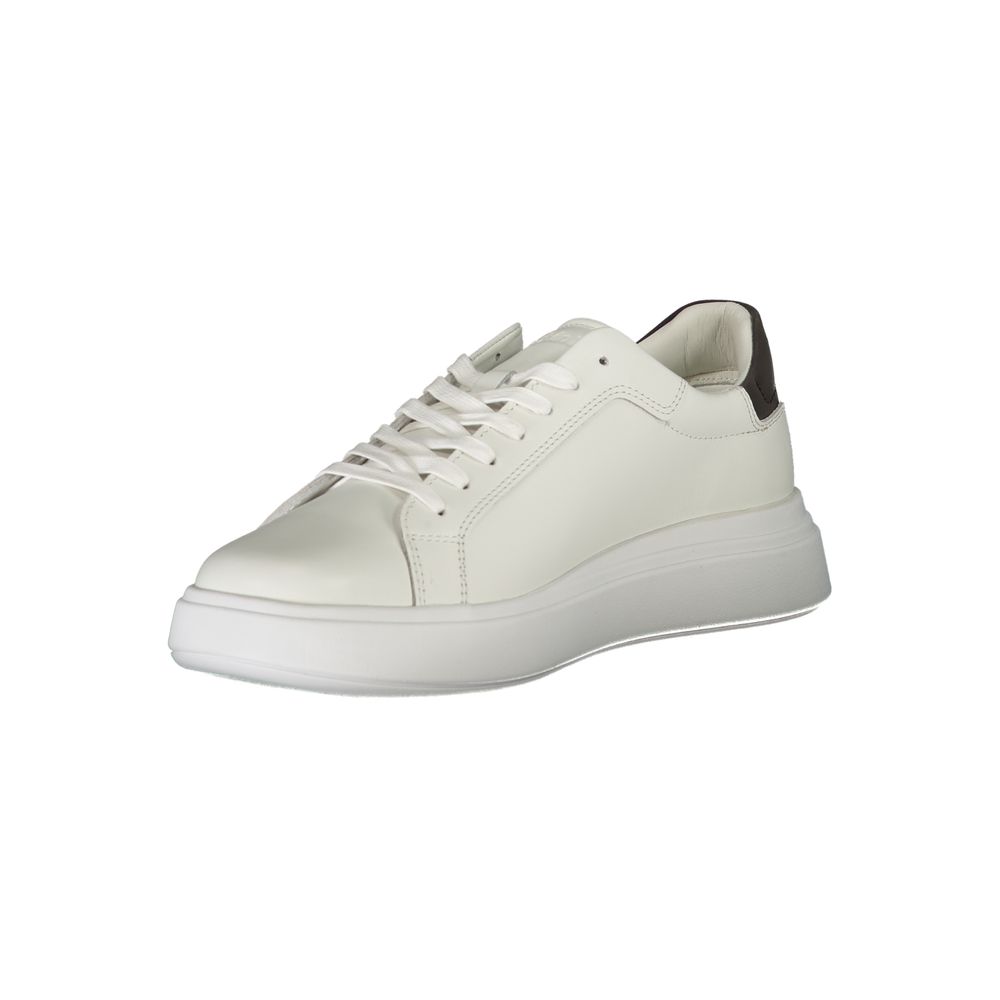 Calvin Klein White Leather Men Sneaker | Regal Royce