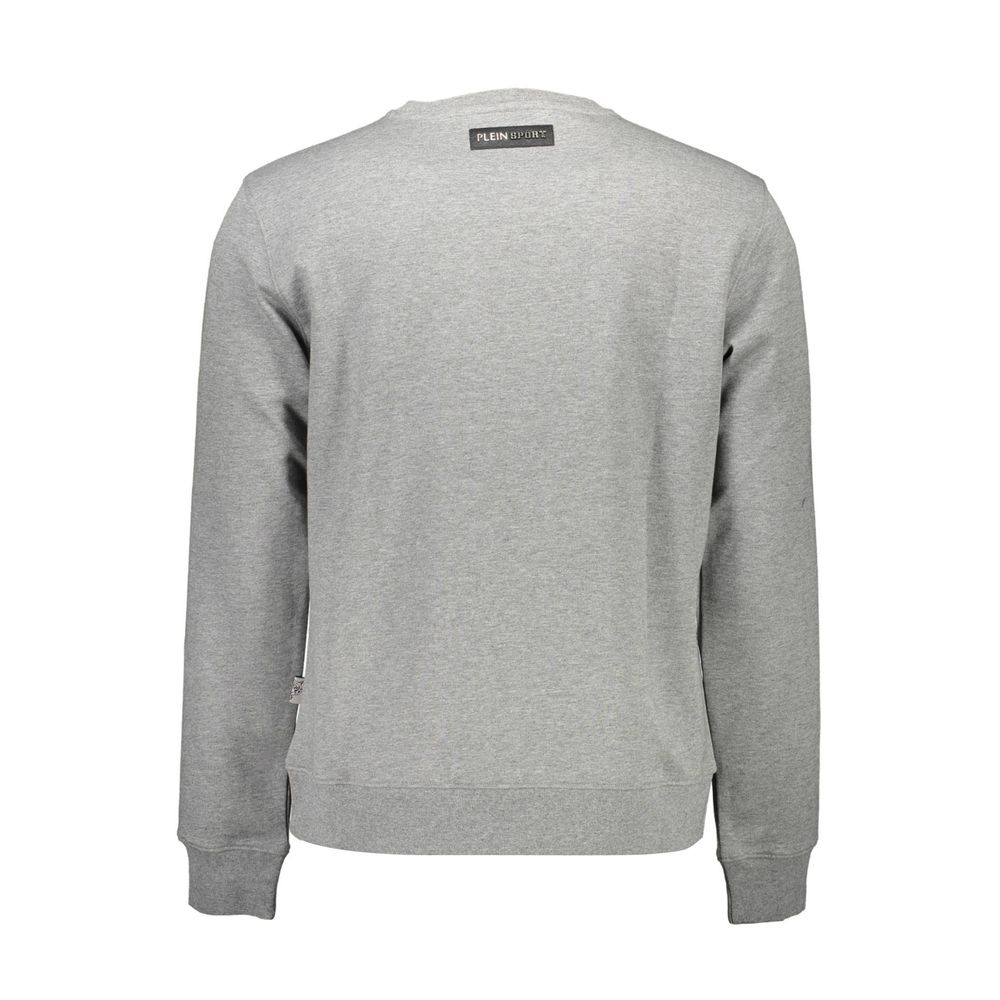 Plein Sport Grigio Cotton Men Sweatshirt | Regal Royce