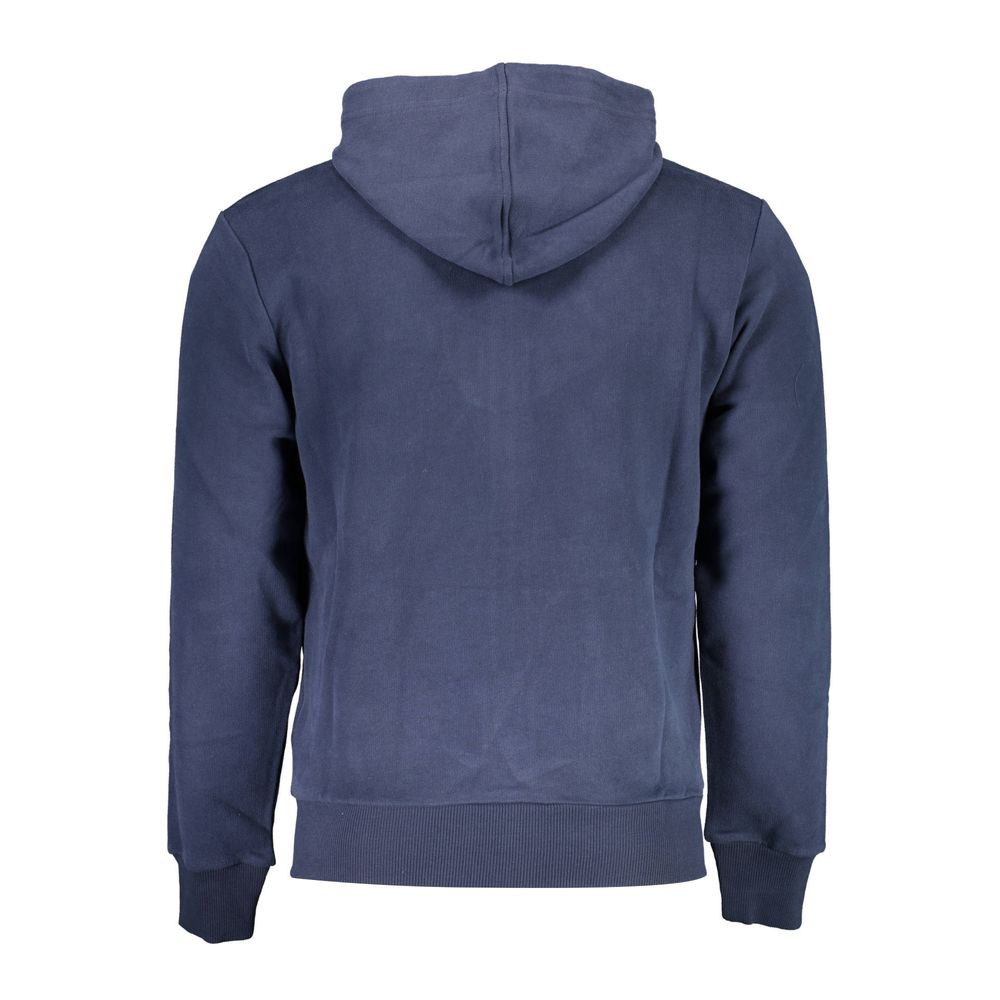 La Martina Blue Cotton Men's Hooded Sweater | Regal Royce