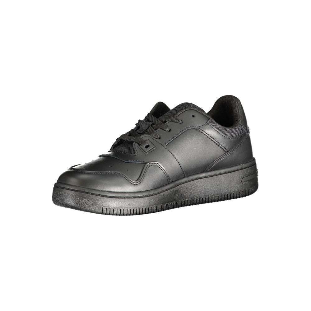 Tommy Hilfiger Black Leather Women Sneaker | Regal Royce