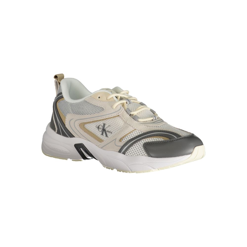 Calvin Klein Beige Polyurethane Men Sneaker | Regal Royce