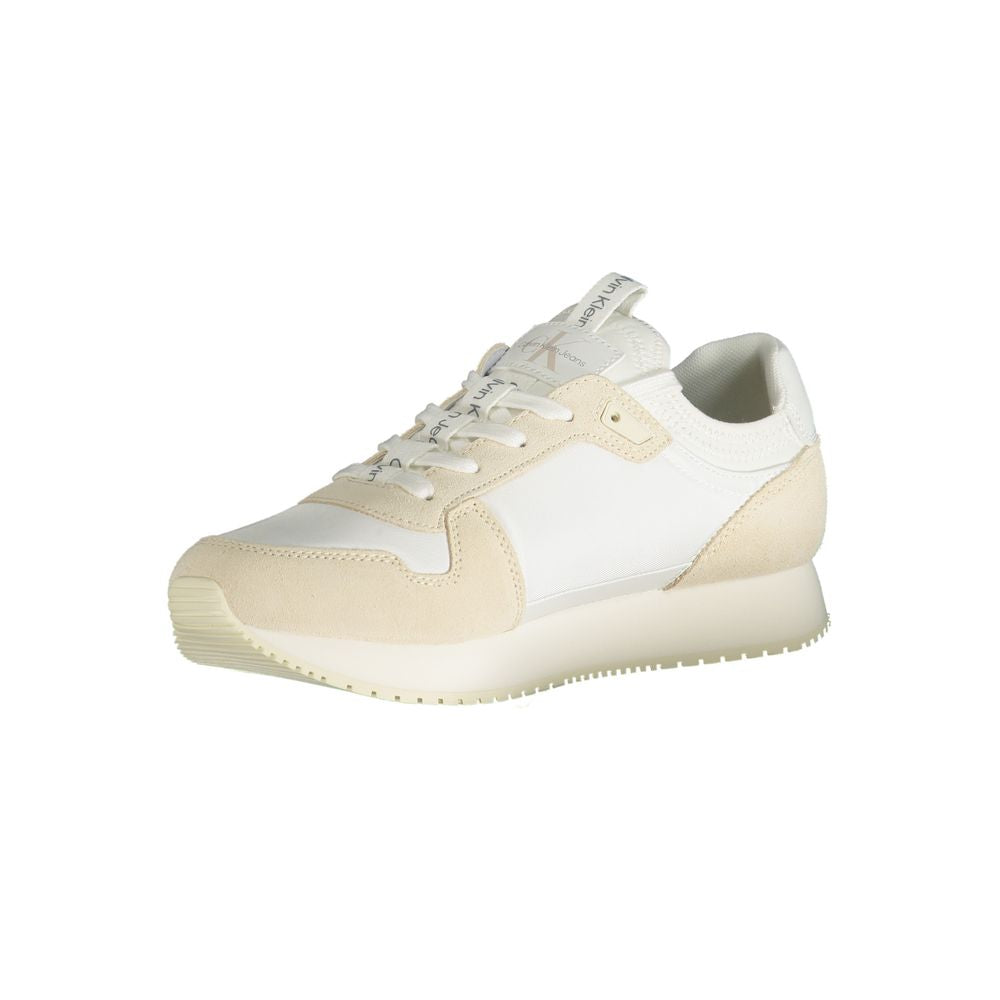 Calvin Klein White Polyester Men Sneaker | Regal Royce