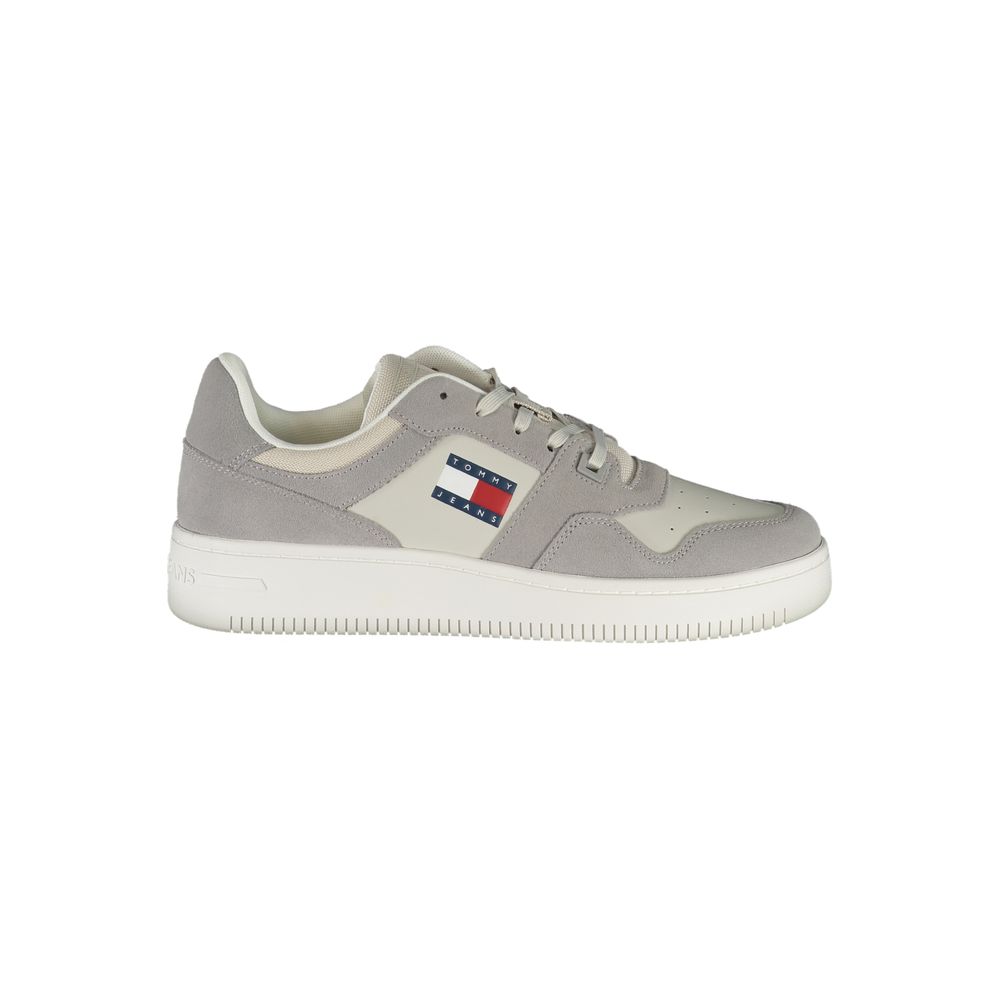 Tommy Hilfiger Grigio Pelle Men Sneaker | Regal Royce