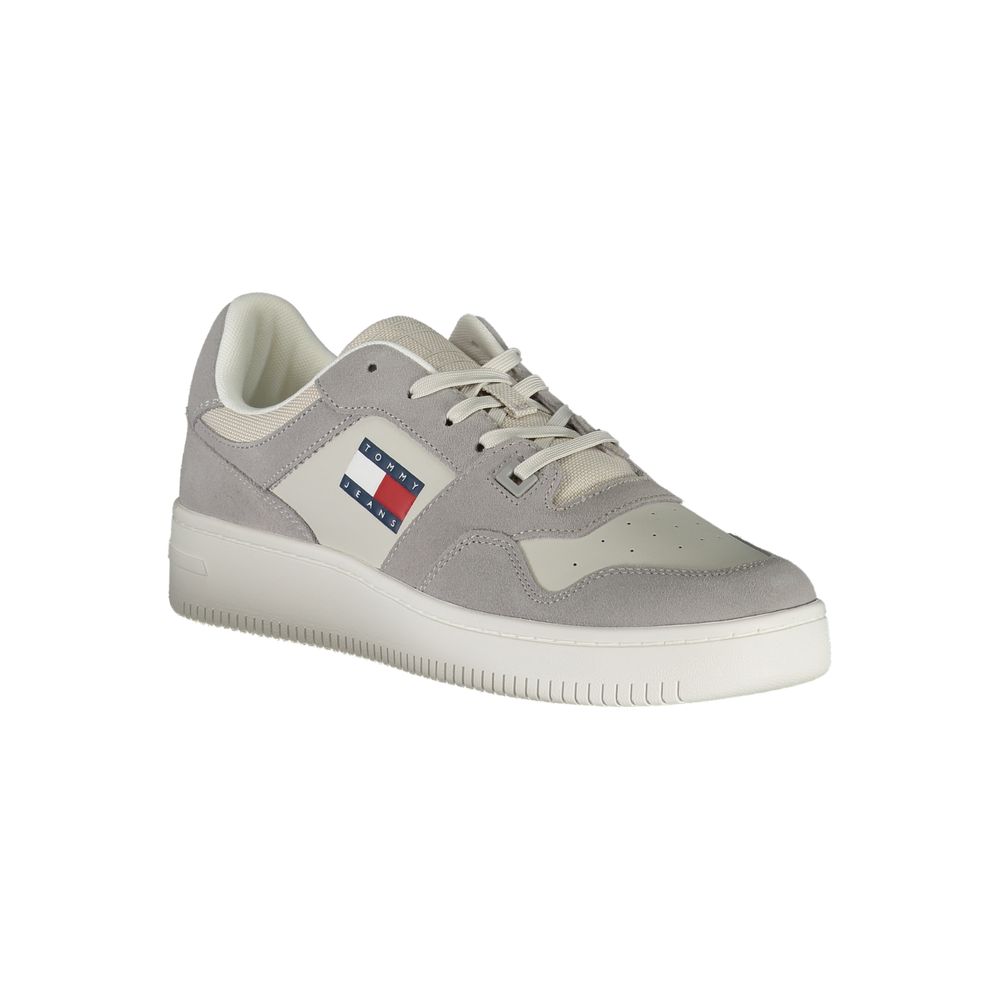 Tommy Hilfiger Grigio Pelle Men Sneaker | Regal Royce