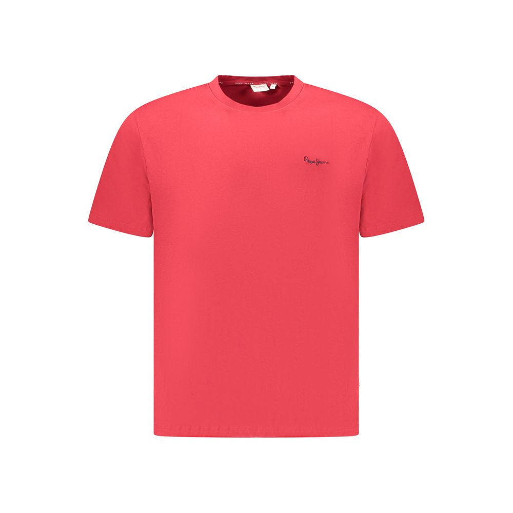 Pepe Jeans Red Cotton Men T-Shirt | Regal Royce
