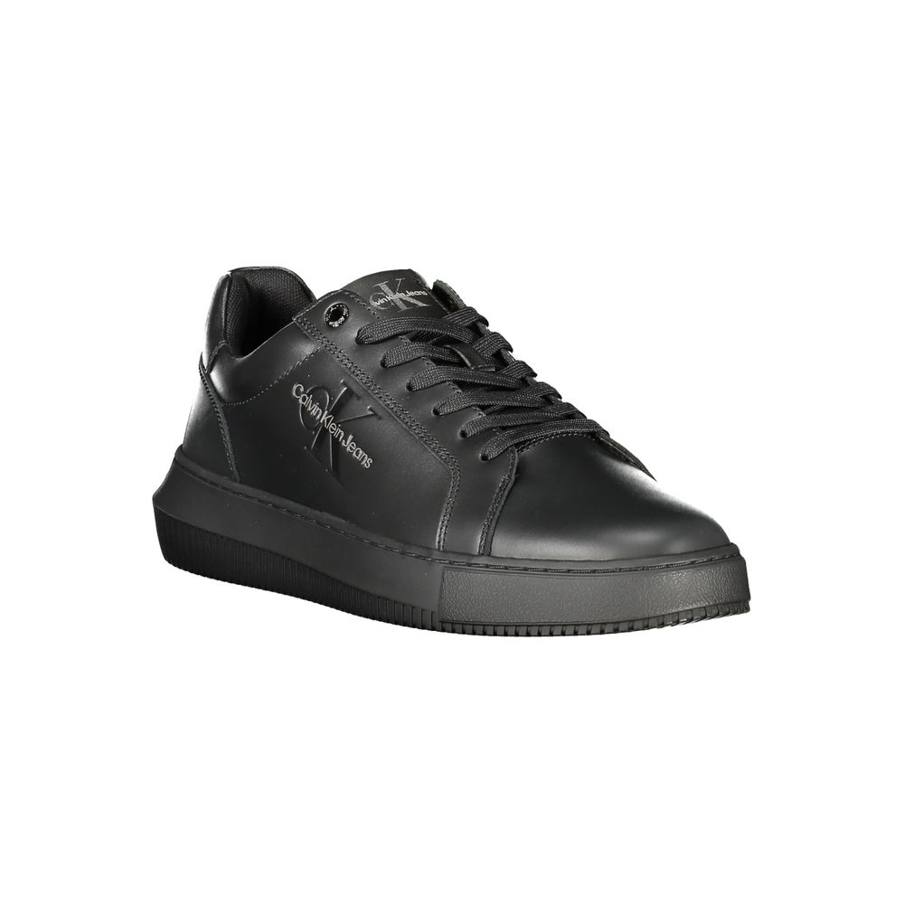 Calvin Klein Black Leather Men Sneaker | Regal Royce