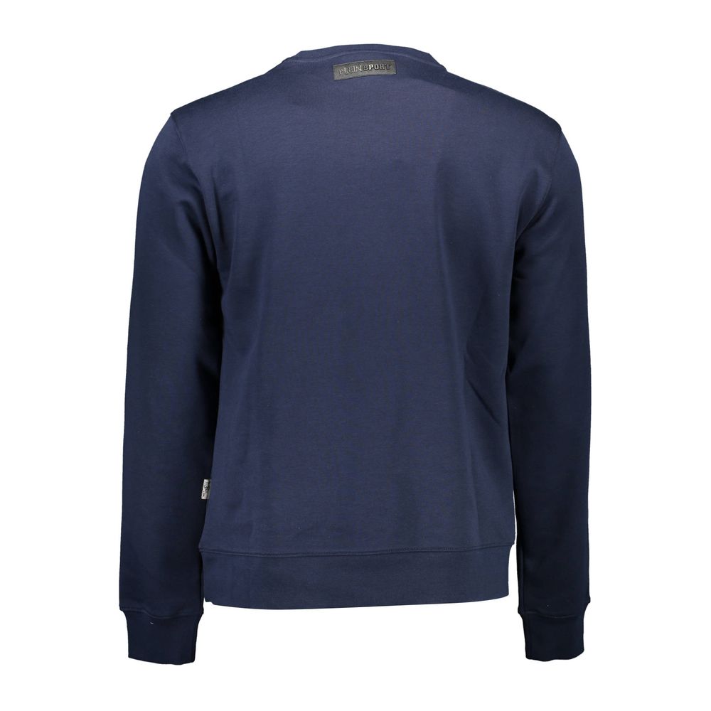Plein Sport Blue Cotton Men Sweater | Regal Royce