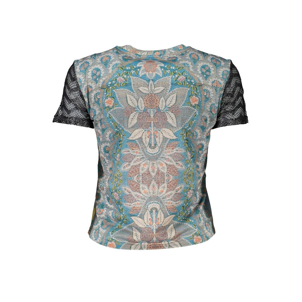 Desigual Blue Polyester Women T-Shirt | Regal Royce