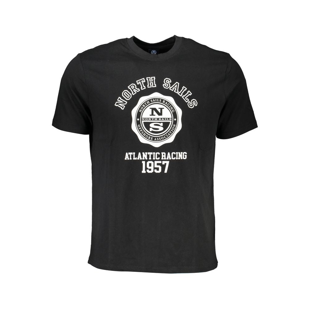 North Sails Black Cotton Men T-Shirt | Regal Royce