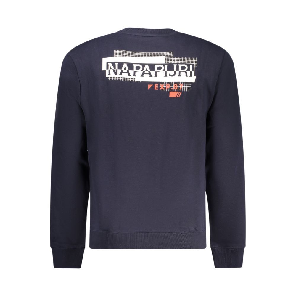 Napapijri Blu Cotton Men Sweatshirt | Regal Royce