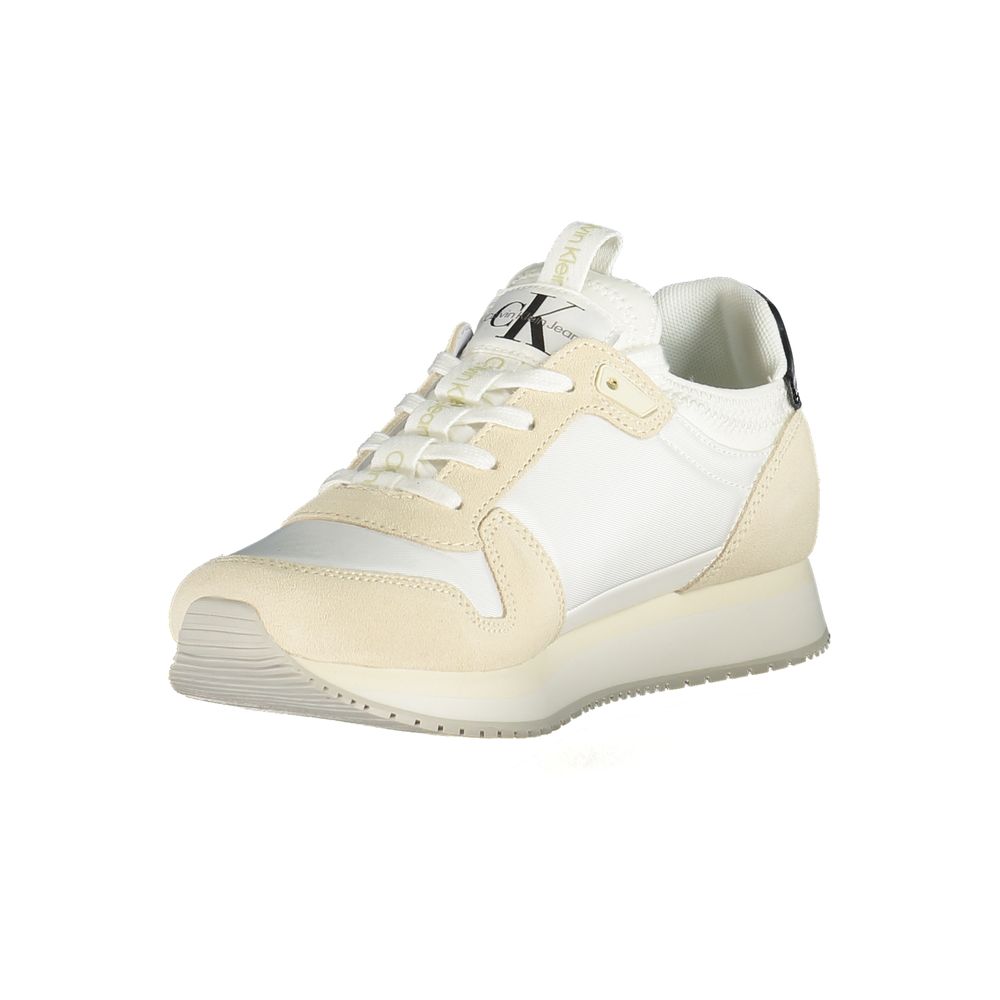 Calvin Klein Bianco Polyurethane Women Sneaker | Regal Royce
