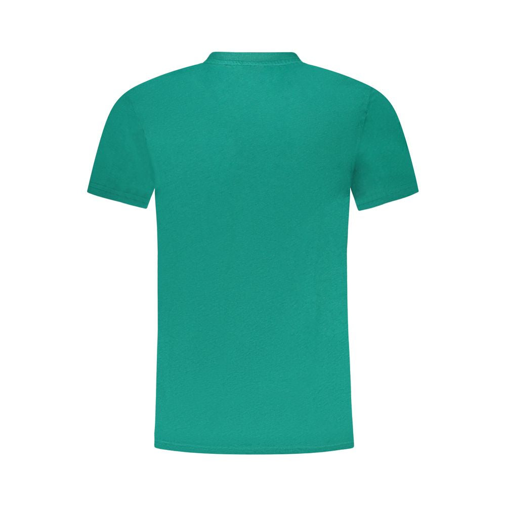 Cavalli Class Green Cotton Men T-Shirt | Regal Royce