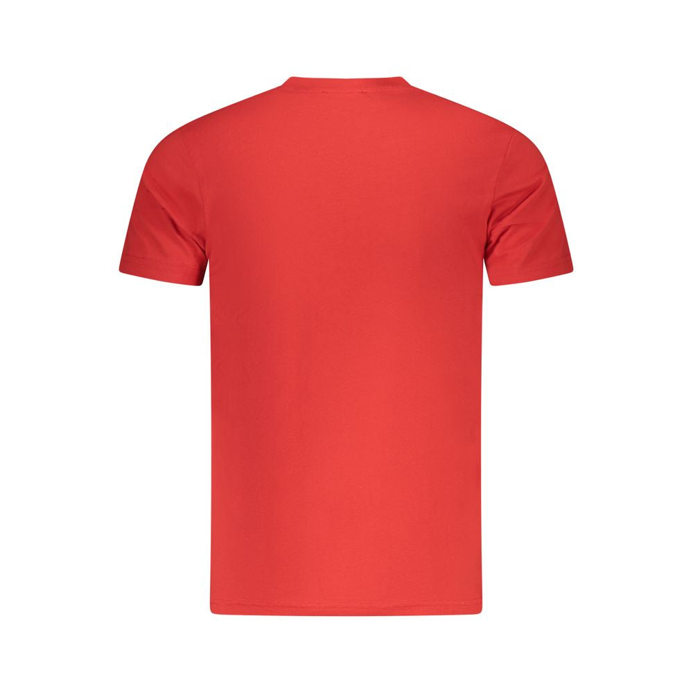 Cavalli Class Red Cotton Men T-Shirt | Regal Royce