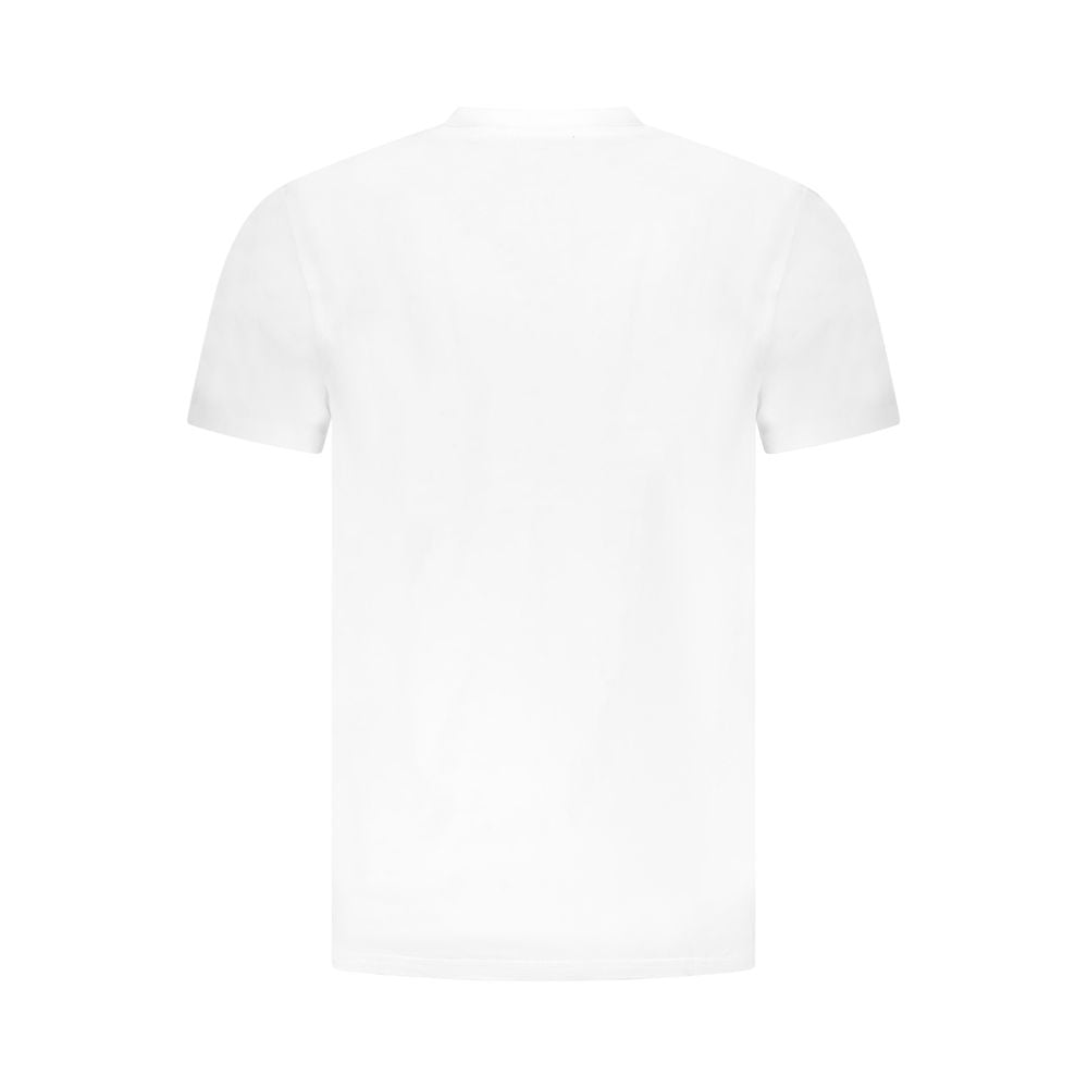 Cavalli Class Bianco Cotton Men T-Shirt | Regal Royce