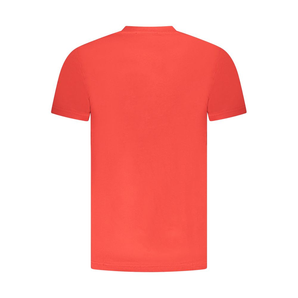 Cavalli Class Red Cotton Men T-Shirt | Regal Royce