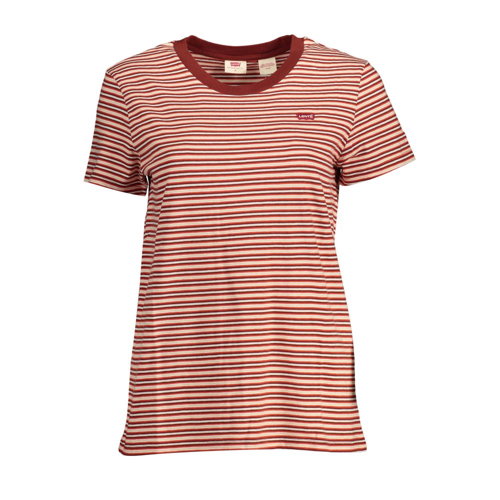 Levi's Red Cotton Women T-Shirt | Regal Royce