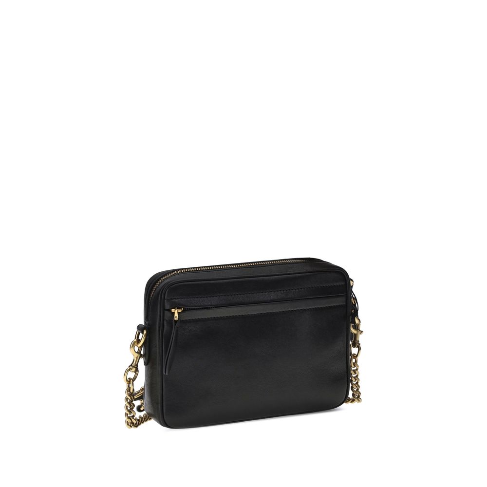 Valentino Garavani Black Calf Leather Bos Taurus Shoulder Bag | Regal Royce