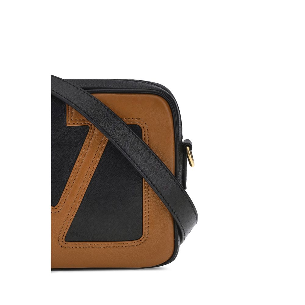 Valentino Garavani Black Calf Leather Bos Taurus Shoulder Bag | Regal Royce