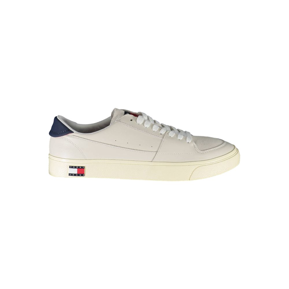 Tommy Hilfiger White Leather Men Sneaker | Regal Royce