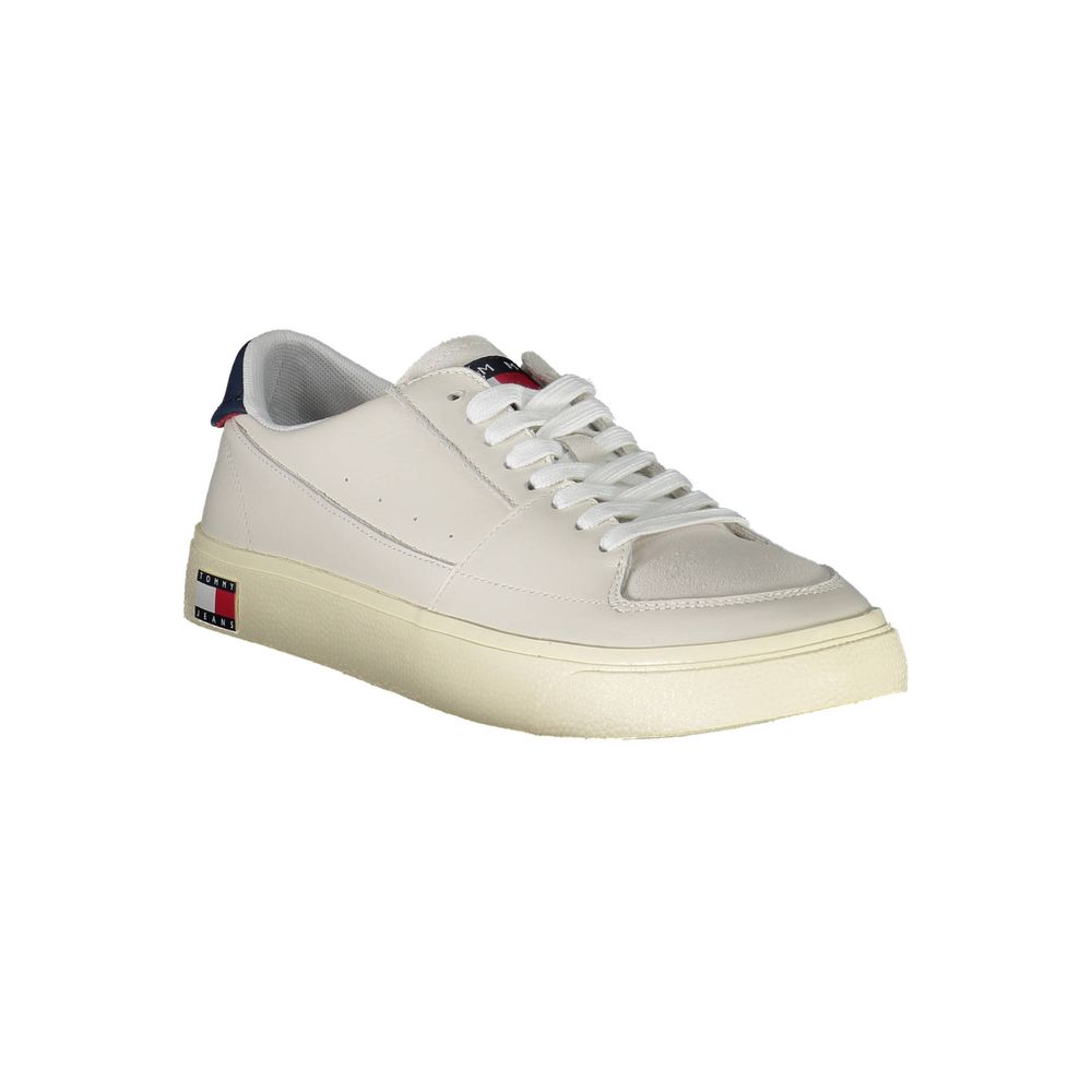 Tommy Hilfiger White Leather Men Sneaker | Regal Royce