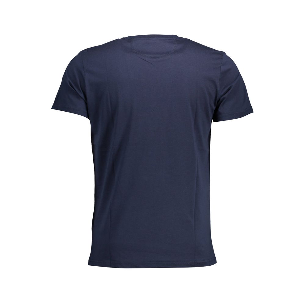 La Martina Chic Crew Neck Cotton Tee in Blue | Regal Royce