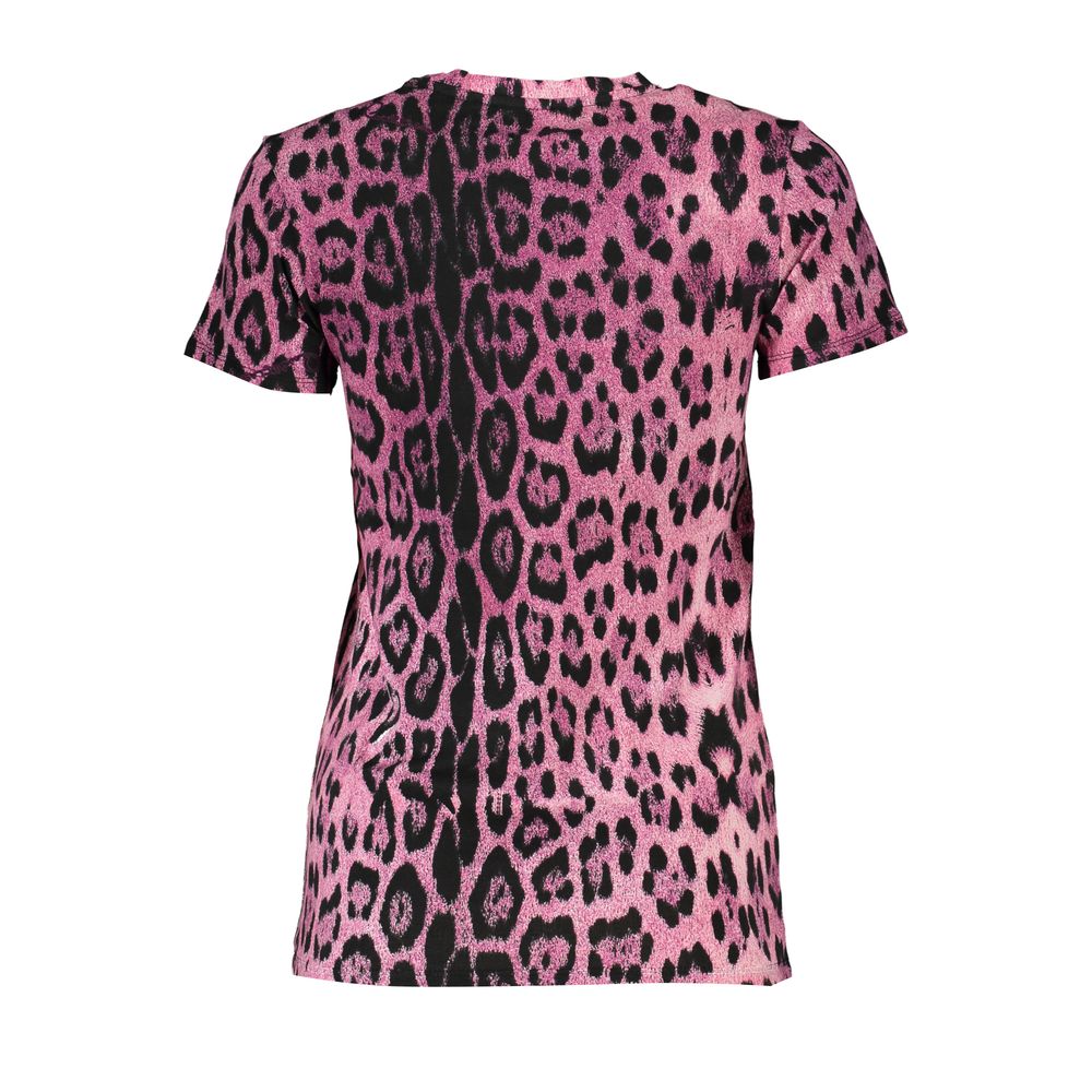 Cavalli Class Pink Cotton Women T-Shirt | Regal Royce