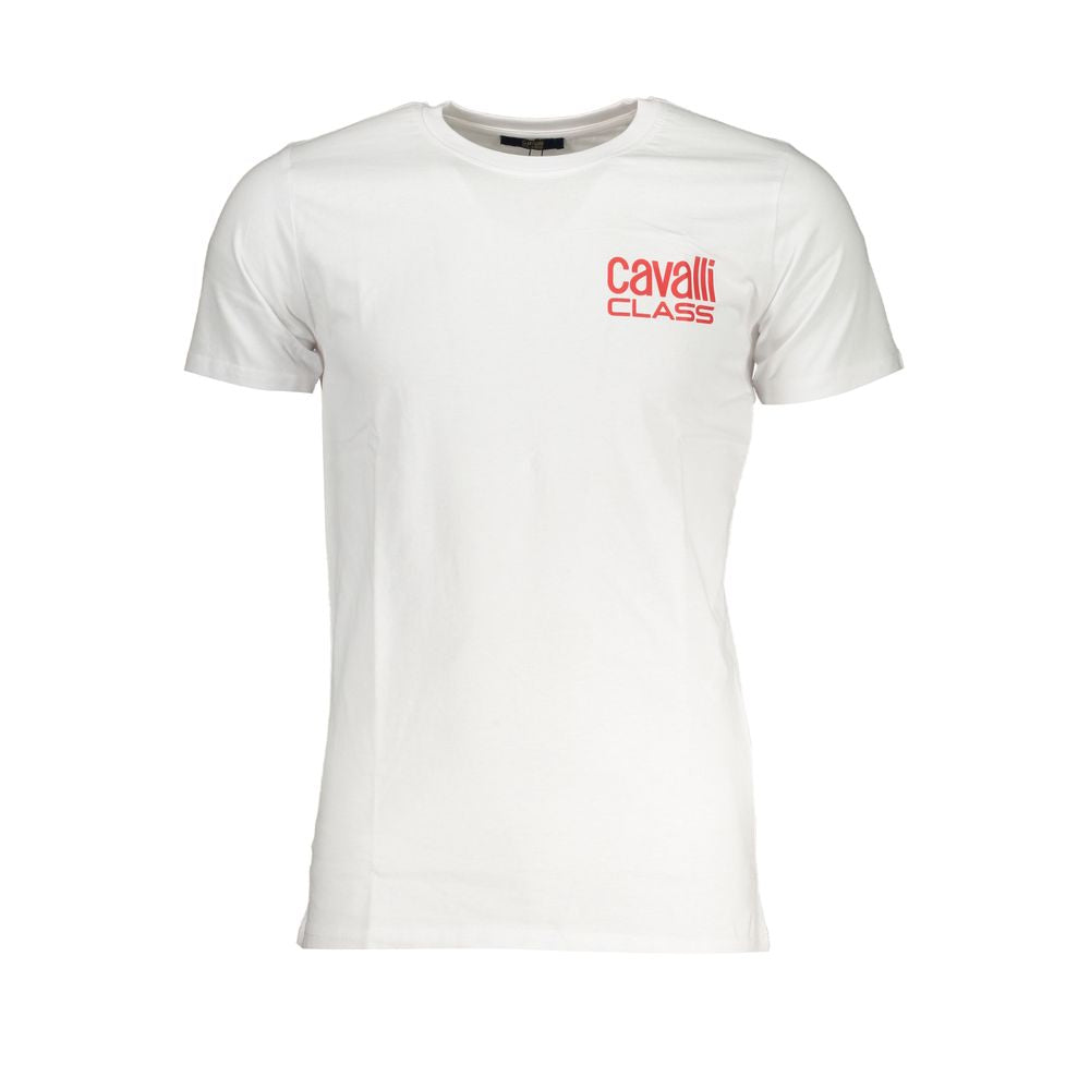 Cavalli Class White Cotton Men's T-Shirt | Regal Royce