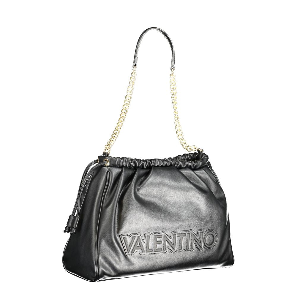 Mario Valentino Black Polyurethane Women Shoulder Bag | Regal Royce