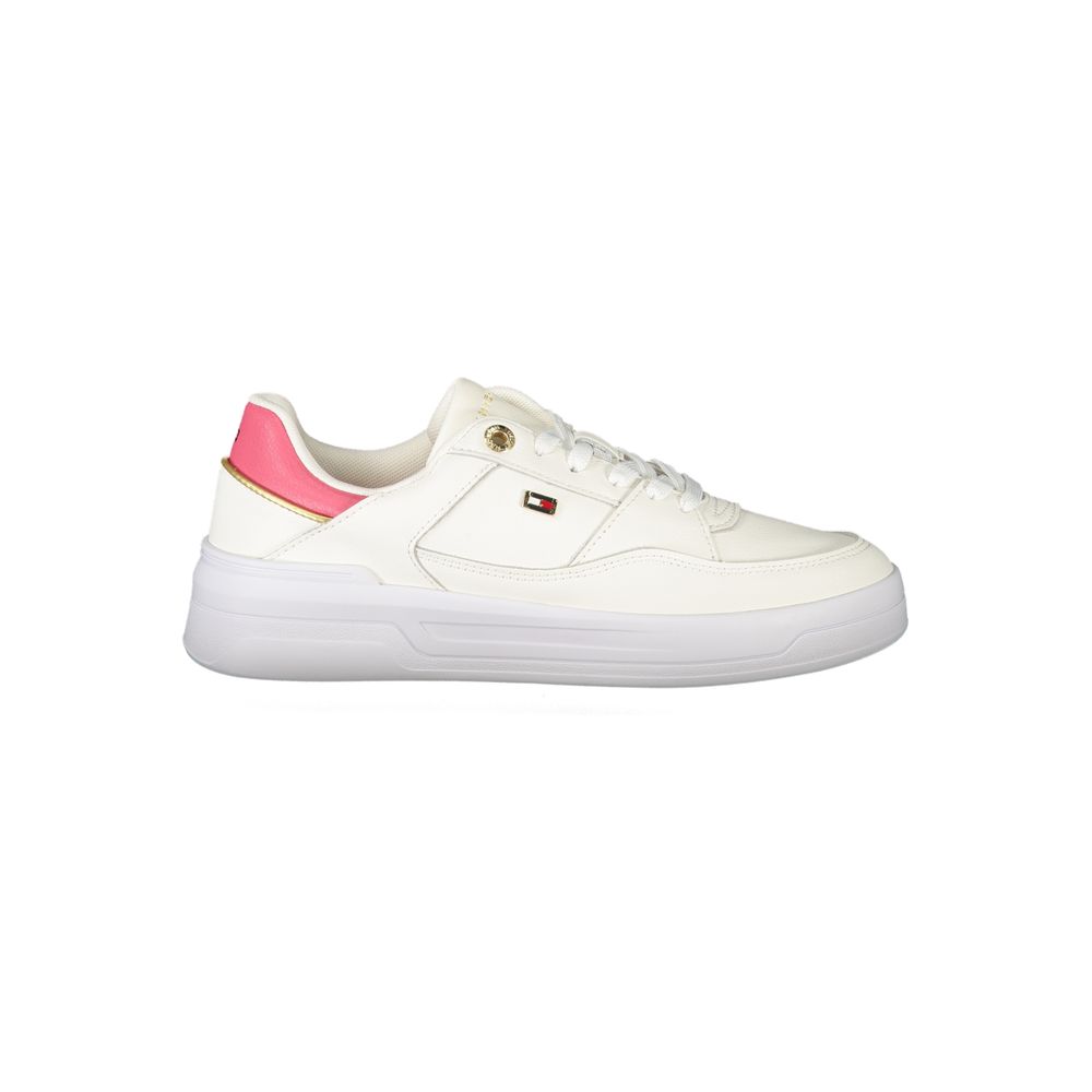 Tommy Hilfiger Bianco Polyurethane Women Sneaker | Regal Royce