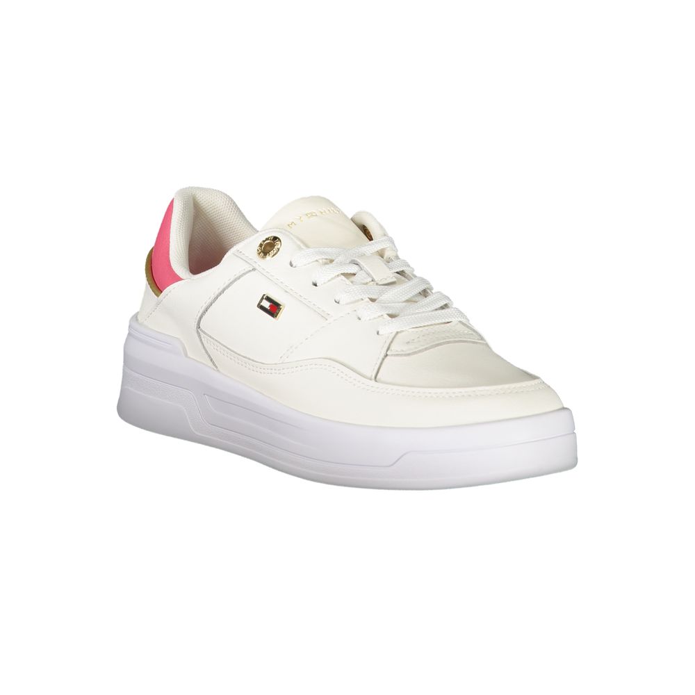 Tommy Hilfiger Bianco Polyurethane Women Sneaker | Regal Royce
