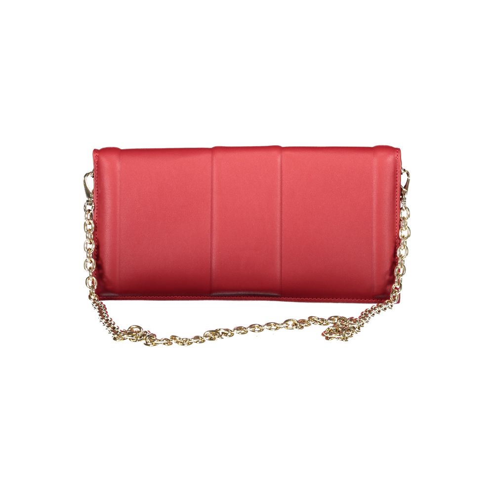 Mario Valentino Rosso Polyurethane Women Clutch | Regal Royce