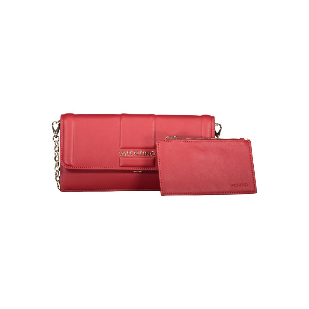 Mario Valentino Rosso Polyurethane Women Clutch | Regal Royce