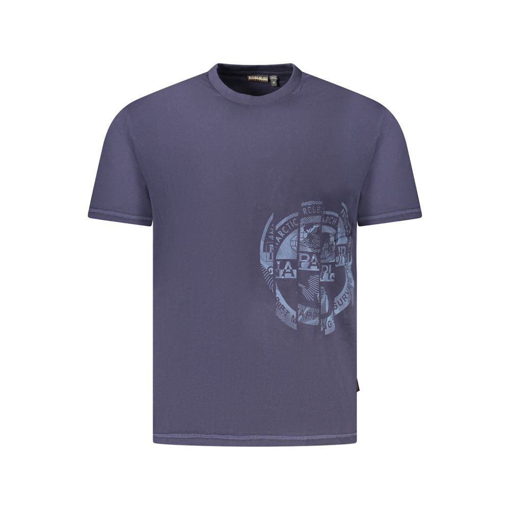Napapijri Blu Cotton Men T-Shirt | Regal Royce