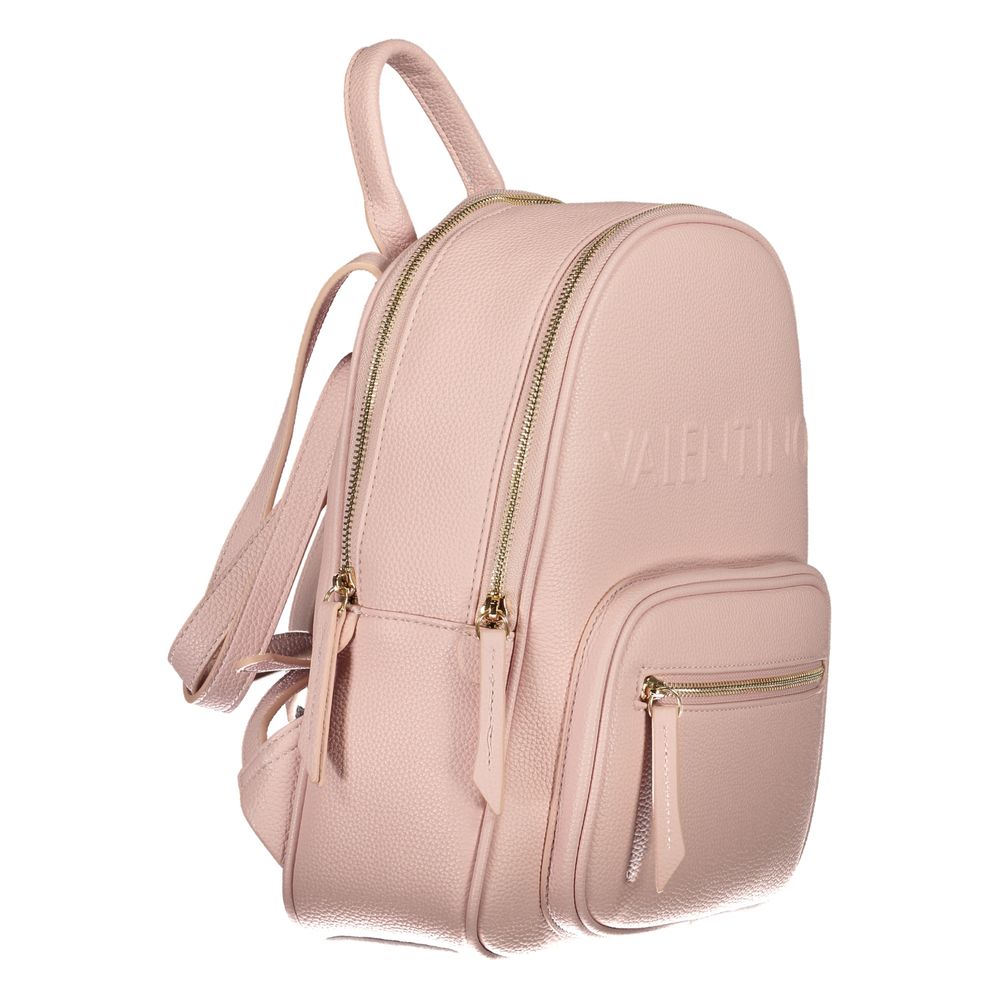 Mario Valentino Rosa Polyurethane Women Backpack | Regal Royce