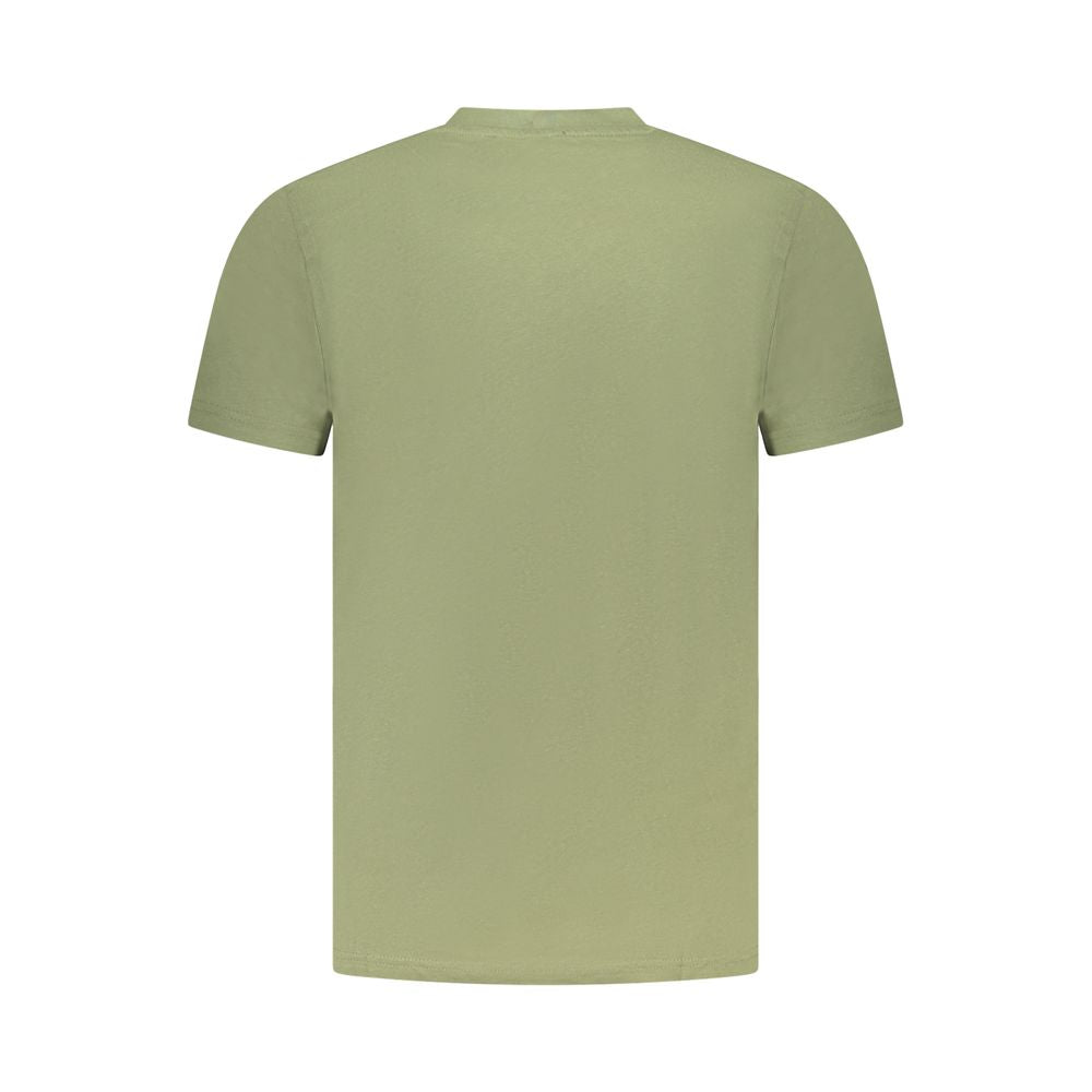 Cavalli Class Green Cotton Men T-Shirt | Regal Royce