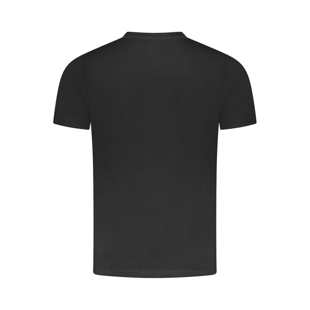 Cavalli Class Black Cotton Men T-Shirt | Regal Royce