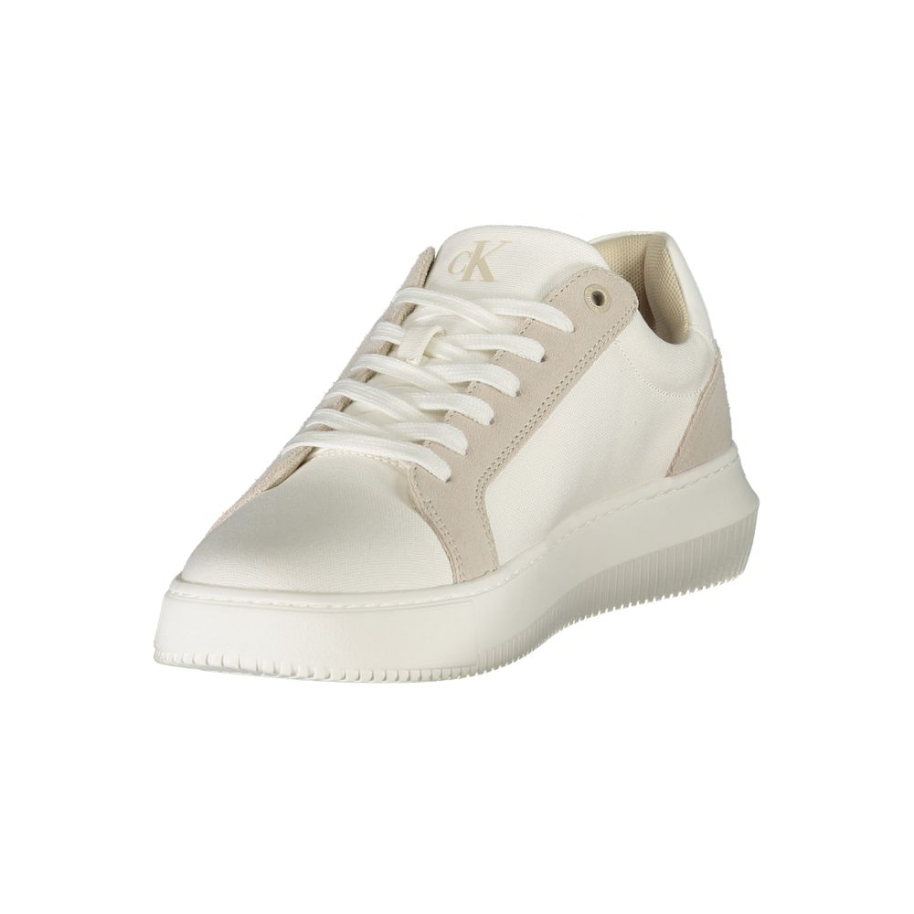 Calvin Klein White Polyurethane Men's Sneaker | Regal Royce