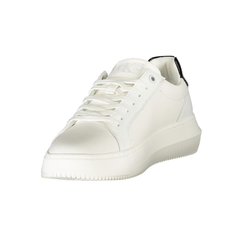 Calvin Klein Bianco Polyurethane Women Sneaker | Regal Royce