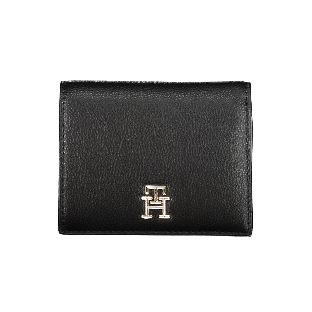 Tommy Hilfiger Black Polyurethane Women Wallet | Regal Royce