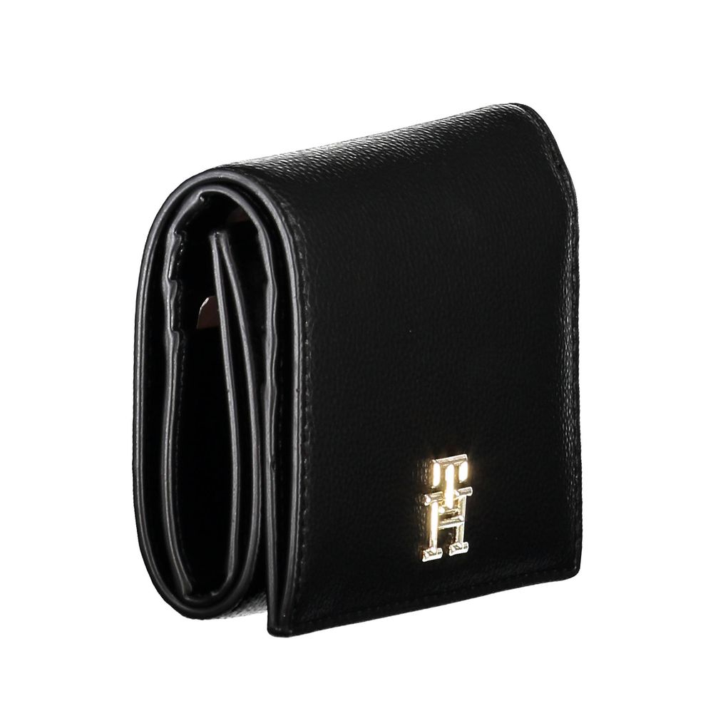 Tommy Hilfiger Black Polyurethane Women Wallet | Regal Royce